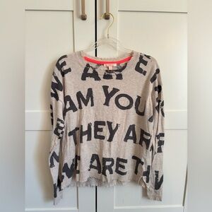 Lisa Todd Take A Stand sweater, size small cotton Excellent condition